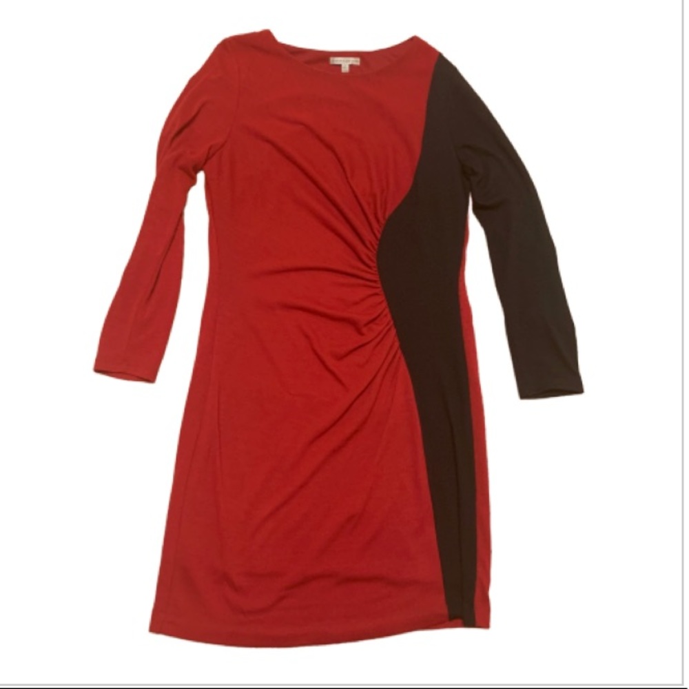 Women’s Long Sleeve Red & Black Dress - Size Large